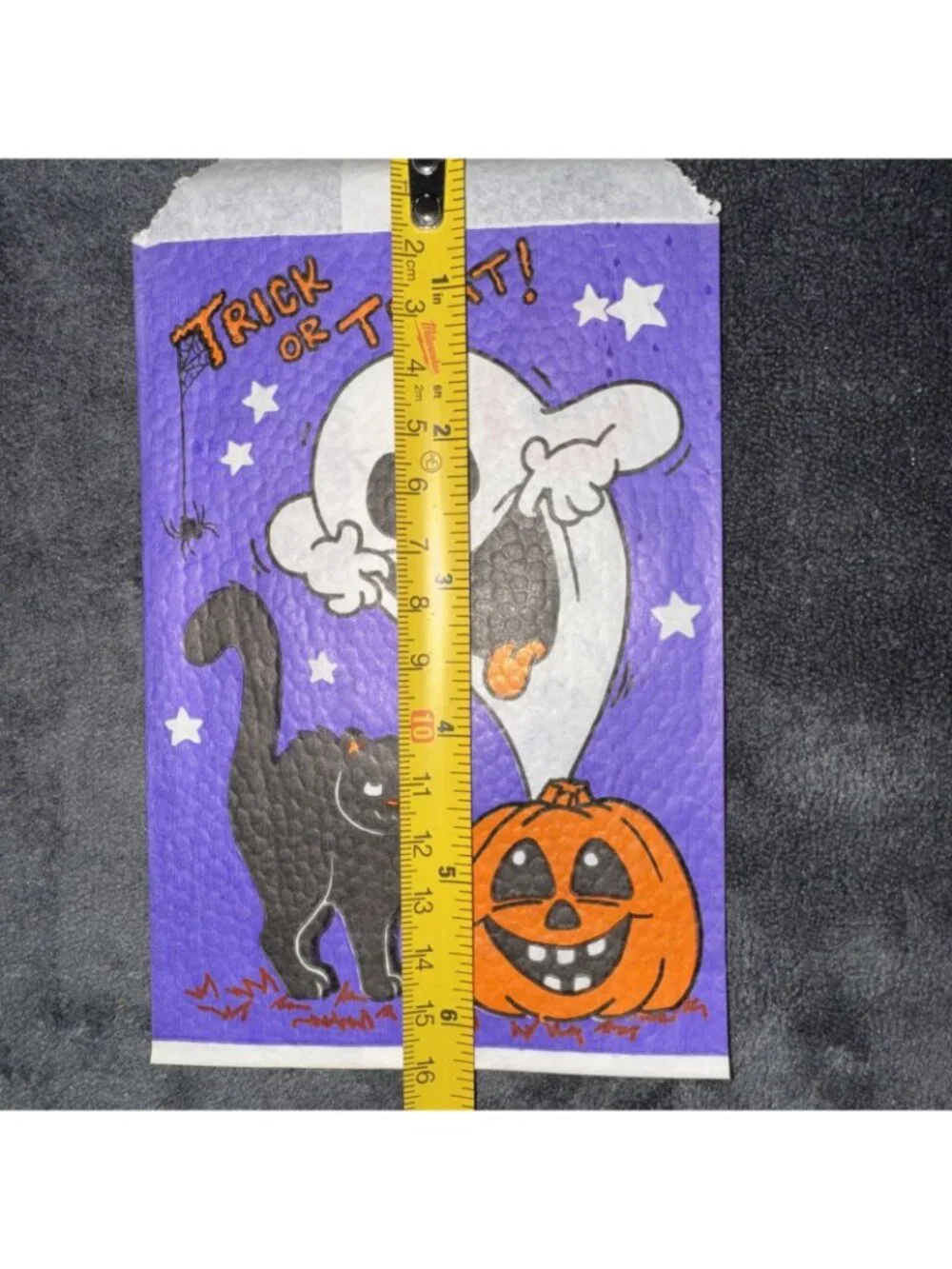 Lot Of 10 Vintage Ghost Black Cat Halloween Trick Treat Bags 1980s Ephemera